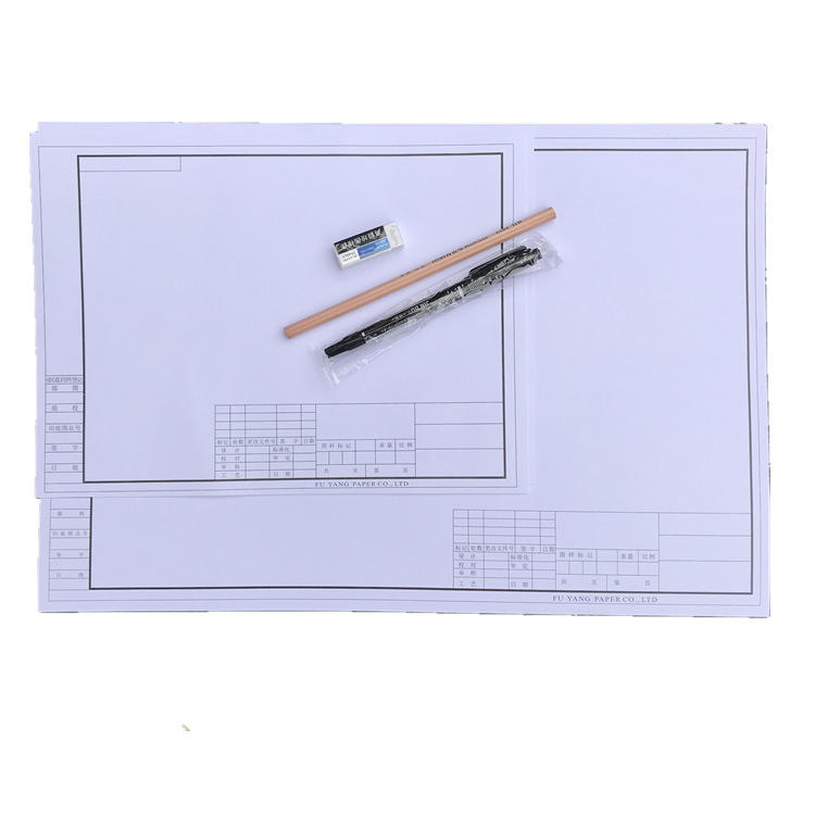 Pürüzsüz Baskı ve Uzun Süre Saklama Kaplamasız Beyaz Cad Plotter Kağıdı